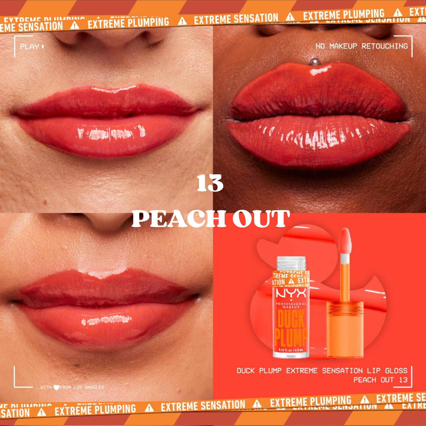 13 GLOSS DUCK PLUMP PEACH OUT (7 ml)