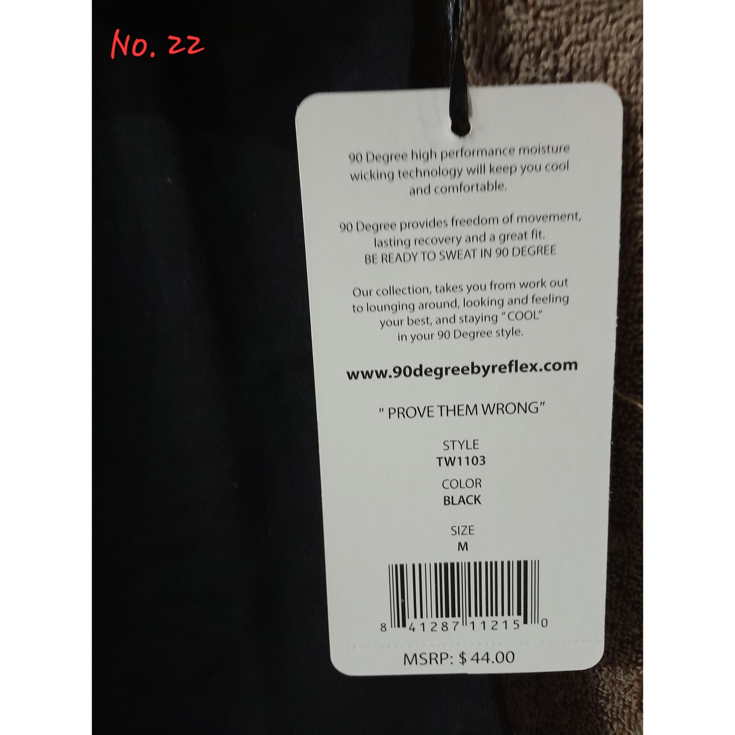 No. 22 Blusa deportiva color negro para mujer 90° by reflex (7 piezas)