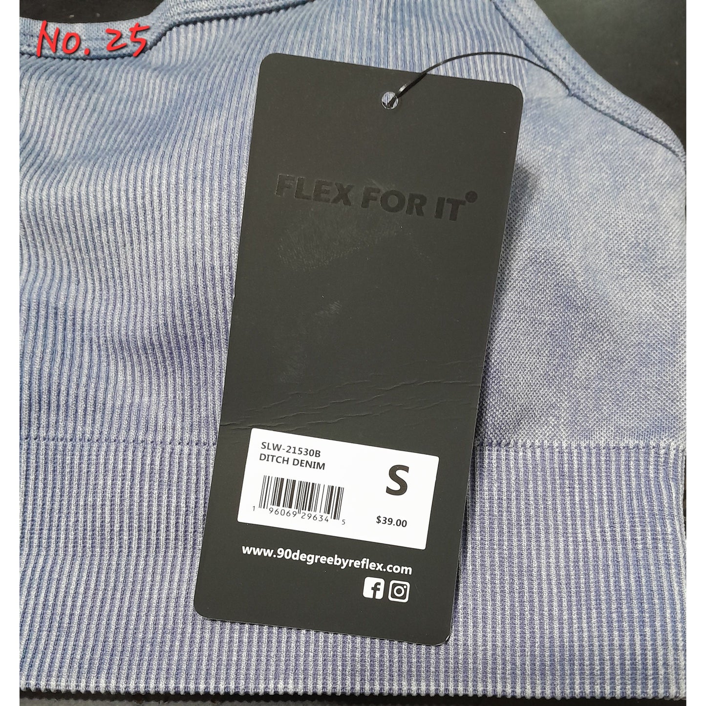 No. 25 Top color DITCH DENIM para mujer 90° by reflex (6 piezas)