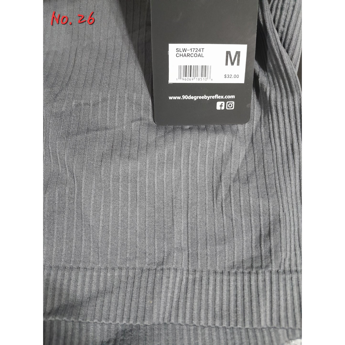No. 26 Top color CHARCOAL para mujer 90° by reflex (5 piezas)