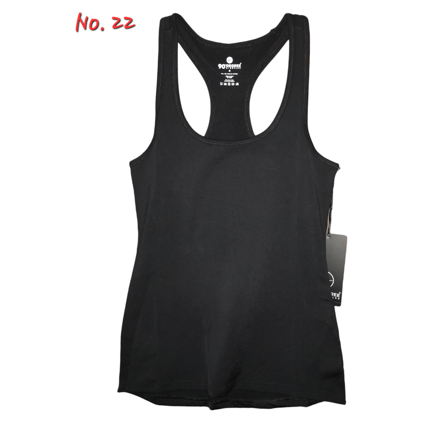 No. 22 Blusa deportiva color negro para mujer 90° by reflex (7 piezas)