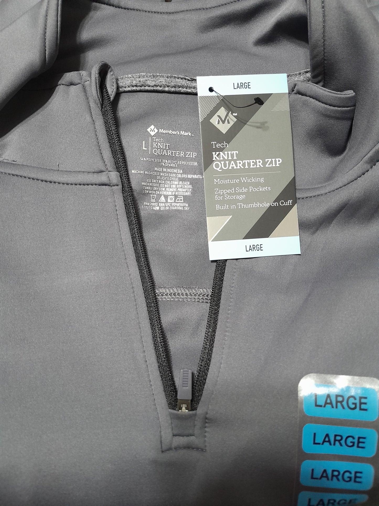 Suéter deportivo SAMS color gris (13 piezas)