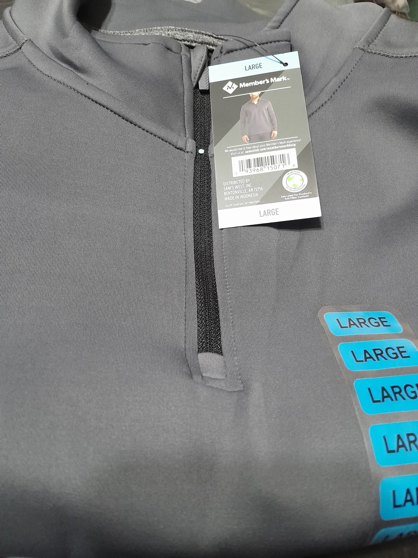 Suéter deportivo SAMS color gris (13 piezas)