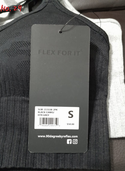 No. 29 Par de top color negro y gris para mujer 90° by reflex (12 pares)